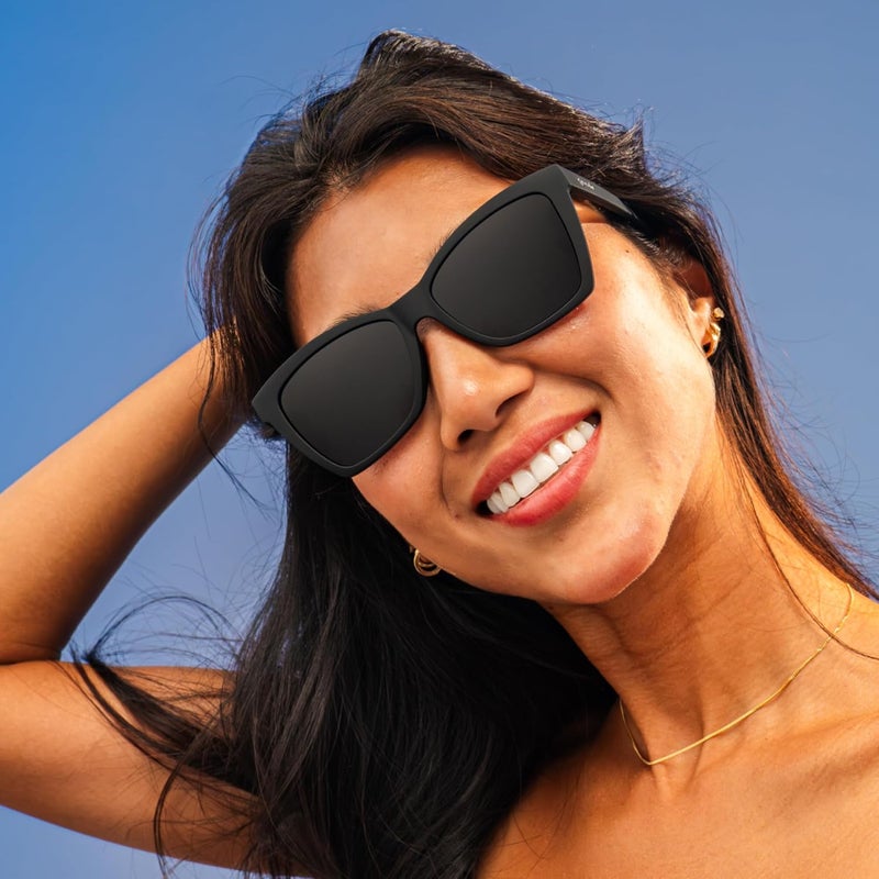 Goodr New Wave Renegade Polarized Sunglasses, Medium Sized (PG), Black Solid Cat-Eye Frames with Black Gradient Lenses, Dark to Light Tint, UV400 Protection, No Slip, No Bounce - Image 3